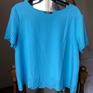 Blue Die-Cut Top